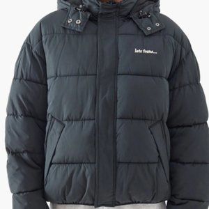 iets frans Hooded Black Oversized Puffer Jacket